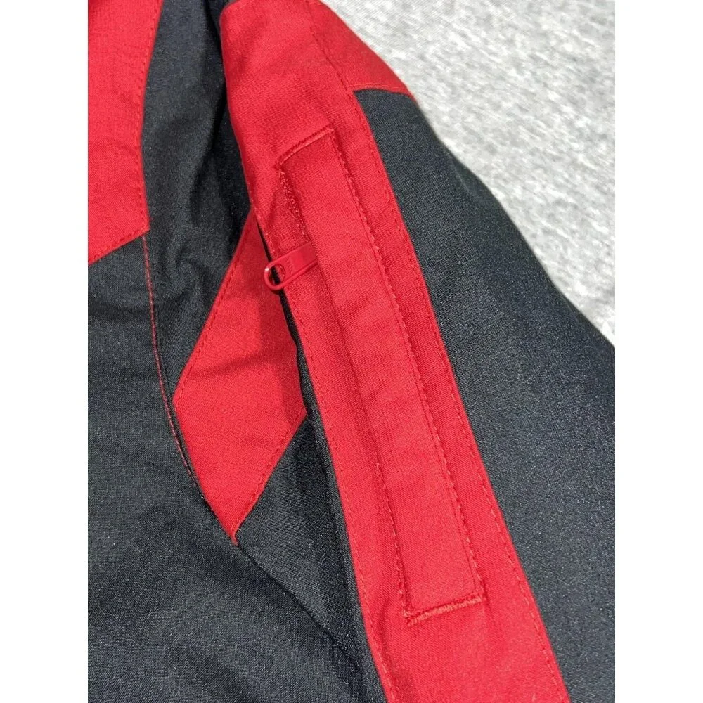 Nike‎ Sportswear Jacket Kids Large Black Red Hooded 3 In 1 Fleece Liner